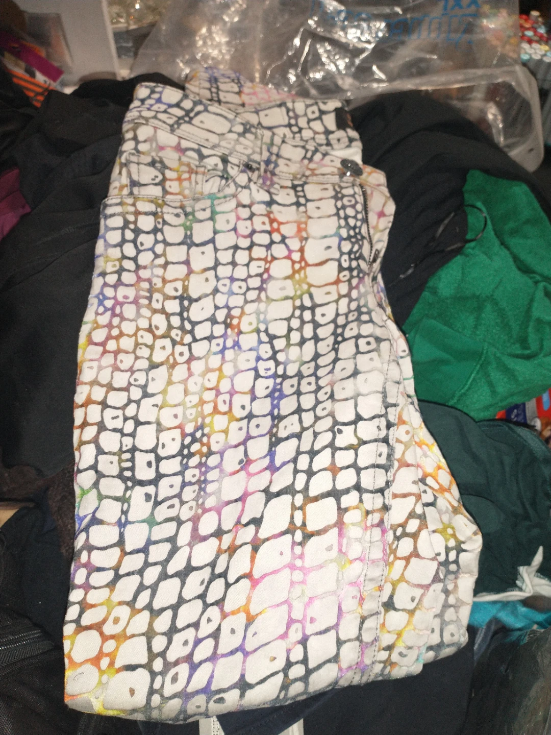 Rainbow Snake Print Jeans