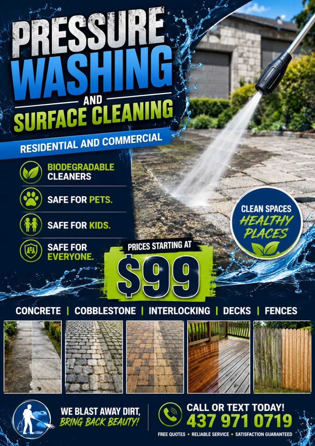 Pressure washing service