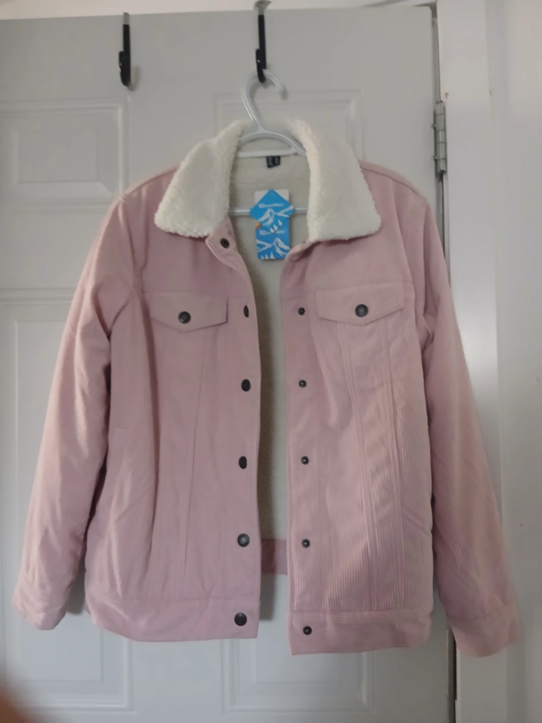 Magcomsen Pink Corduroy Jacket with Butterfly Embroidery - photo 2