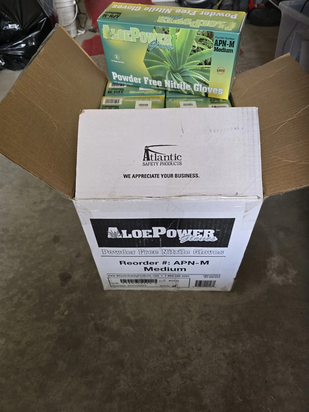 AloePower Powder Free Nitrile Gloves Medium - photo 4