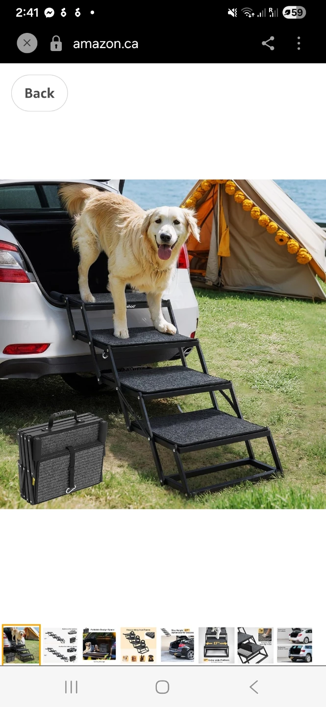 Veehoo foldable pet stairs