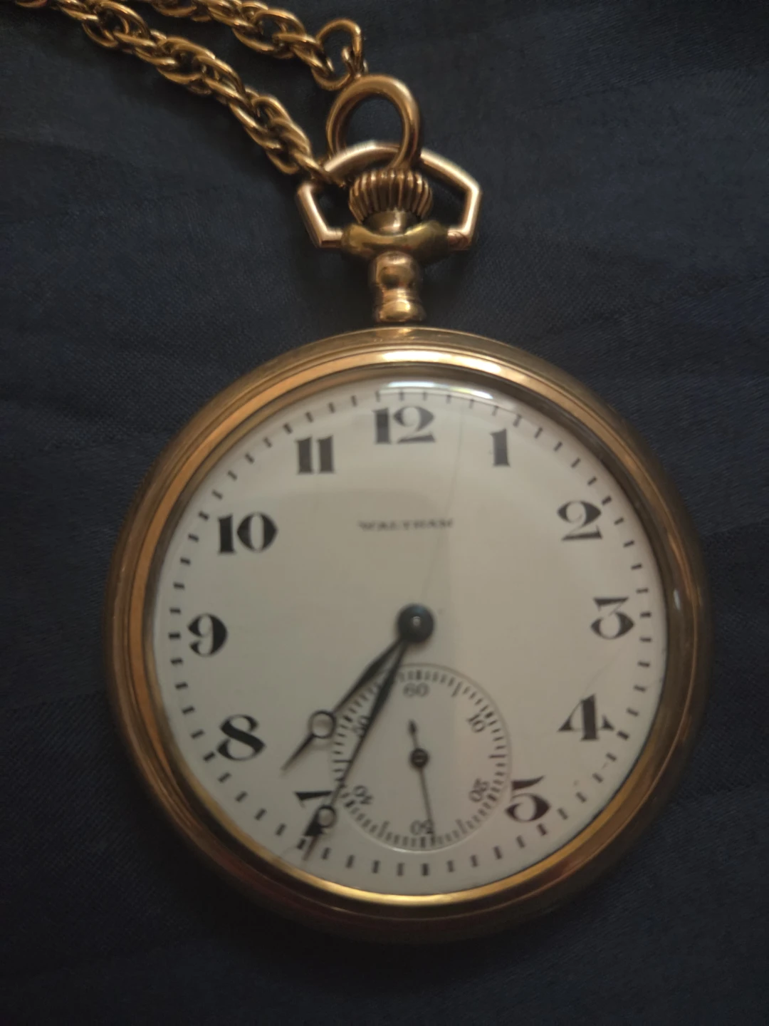 Vintage Waltham Gold-Tone Pocket Watch - photo 2