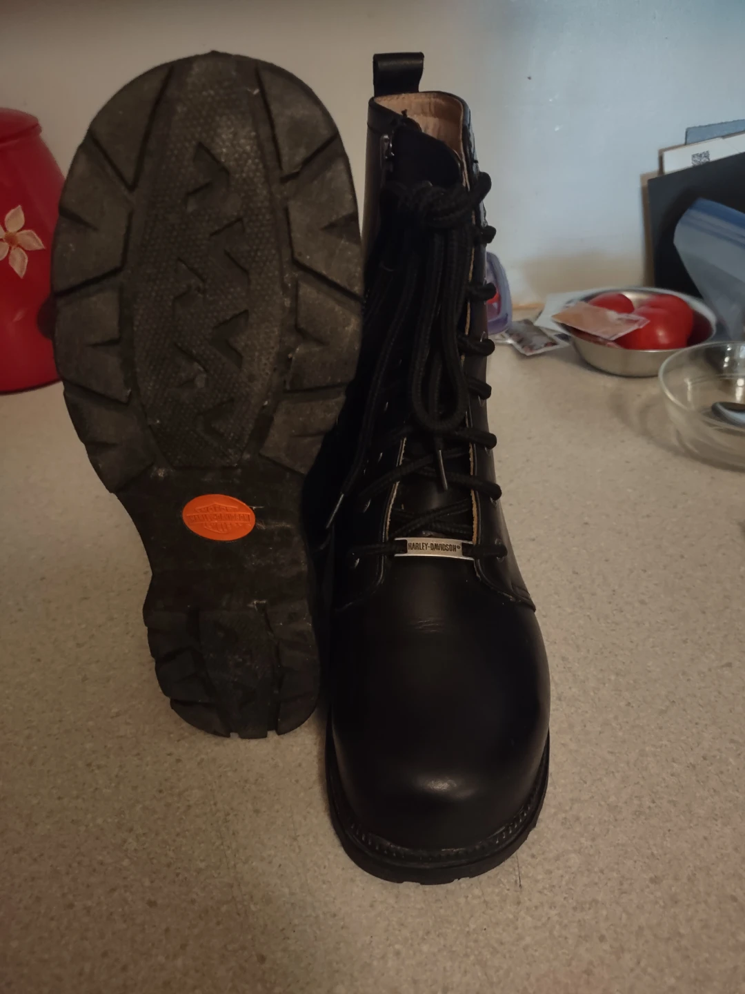 Harley-Davidson black leather boots