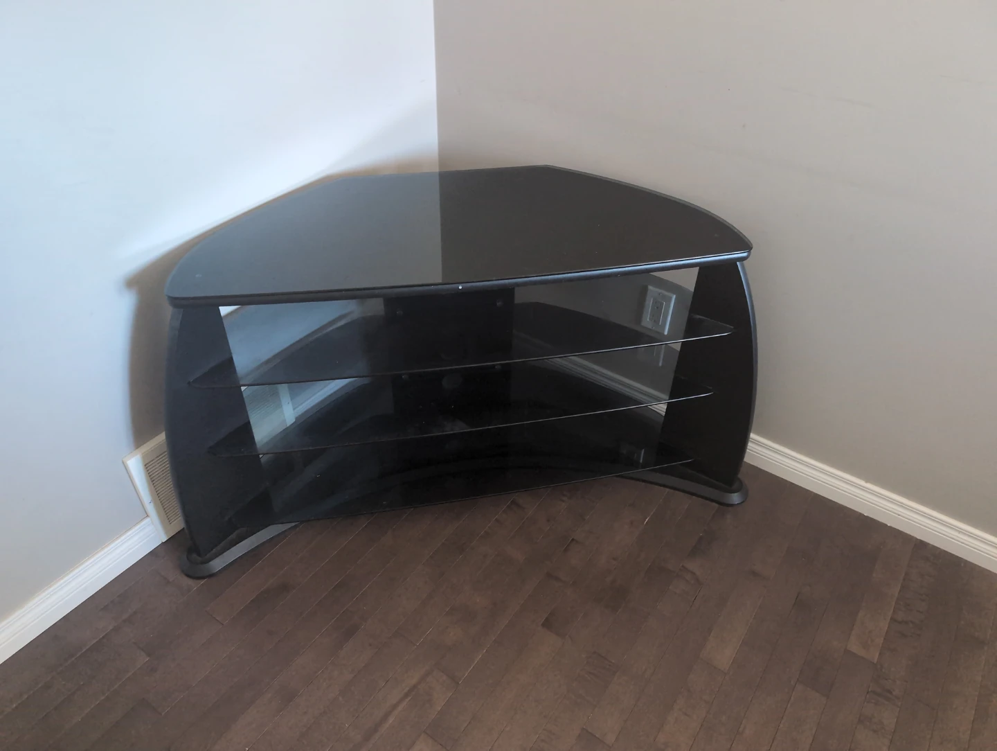 Black Corner TV Stand