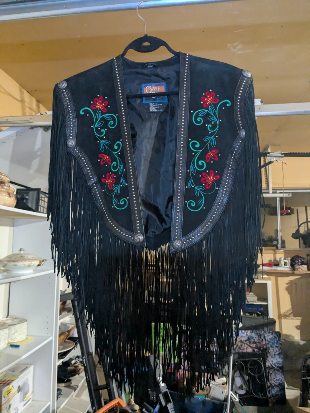 Fringe Suede Embroidery Vest
