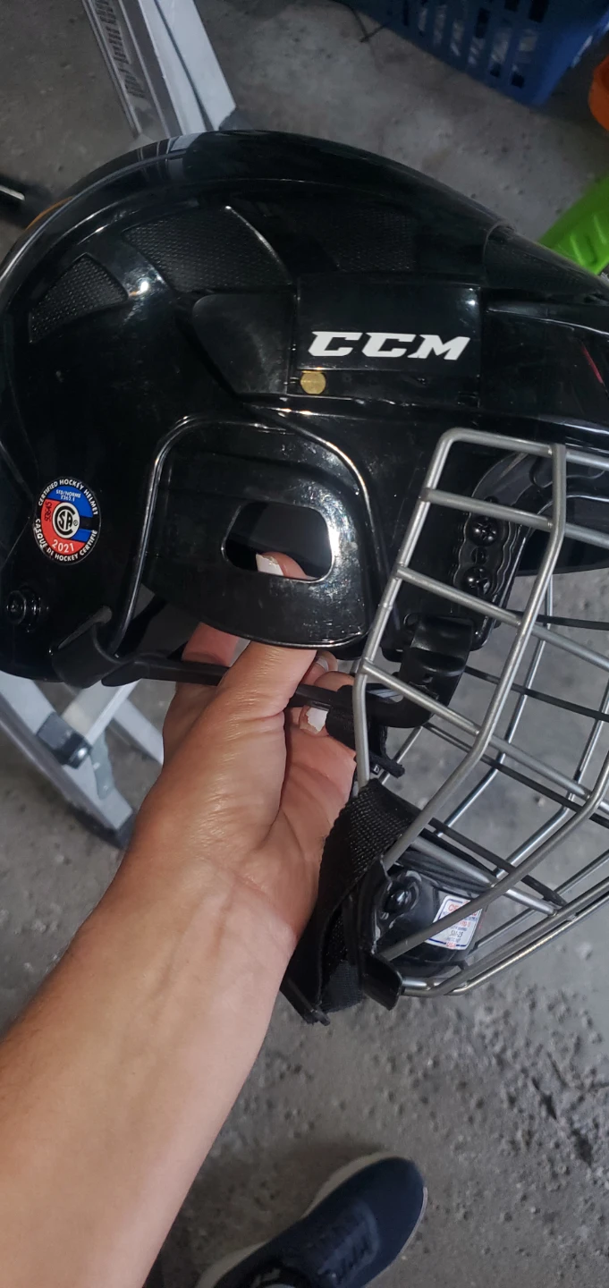 CCM Black Hockey Helmet with Cage