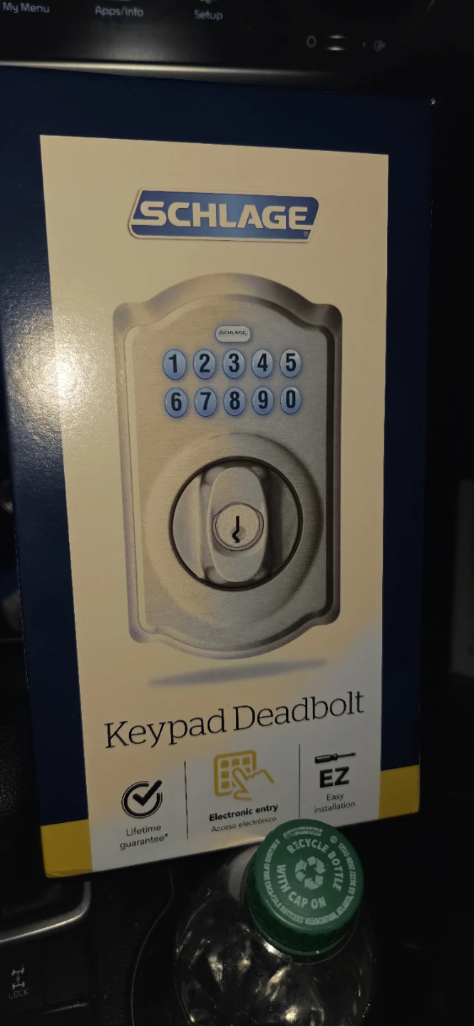 Schlage Keypad Deadbolt Satin Nickel