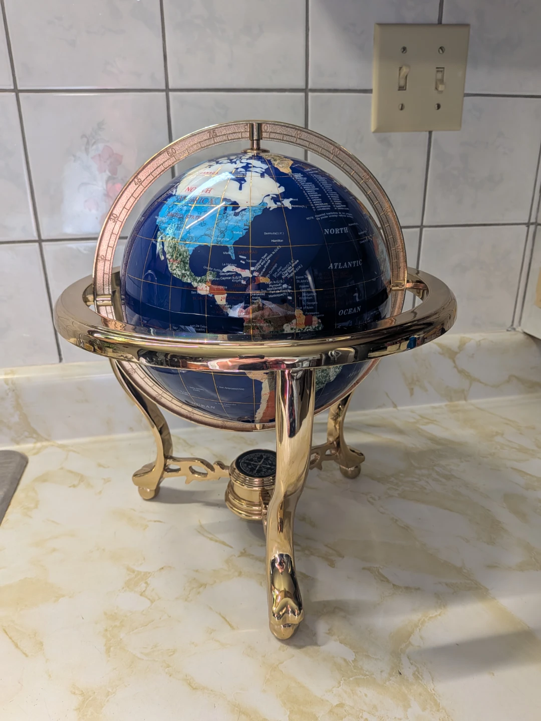 Decorative Gemstone Desk Globe - photo 2