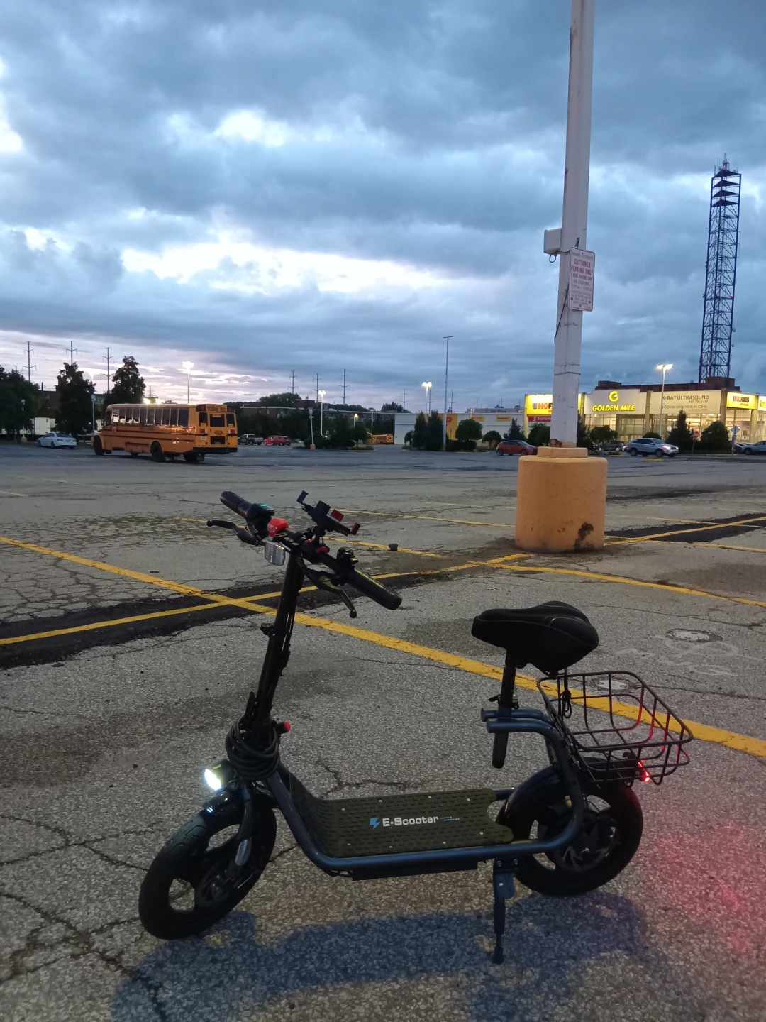 Electric Scooter with Seat and Rear Basket - photo 3