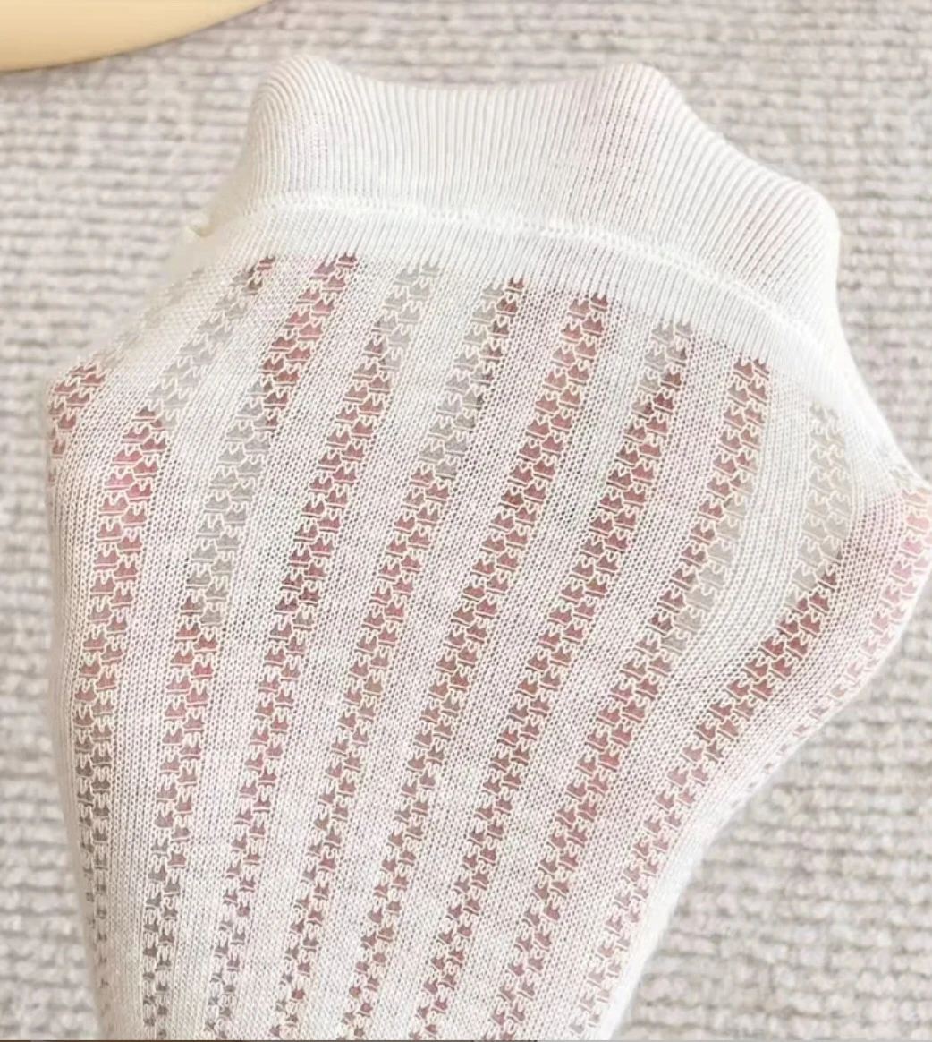 Set of 5 Coloured Cuff White Socks - photo 3