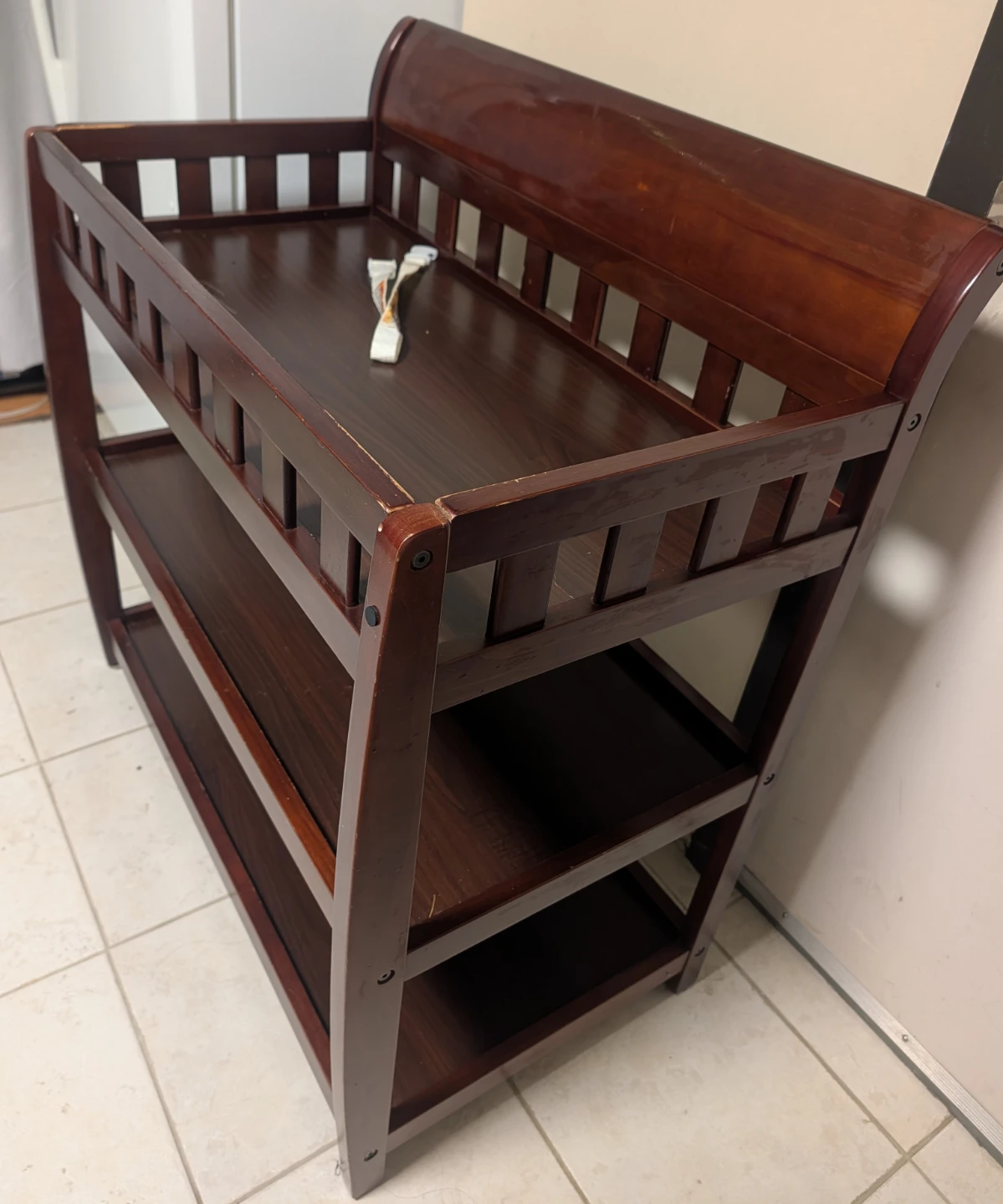 Change Table w Storage Shelves - Solid Wood, Excellent Condition - photo 5