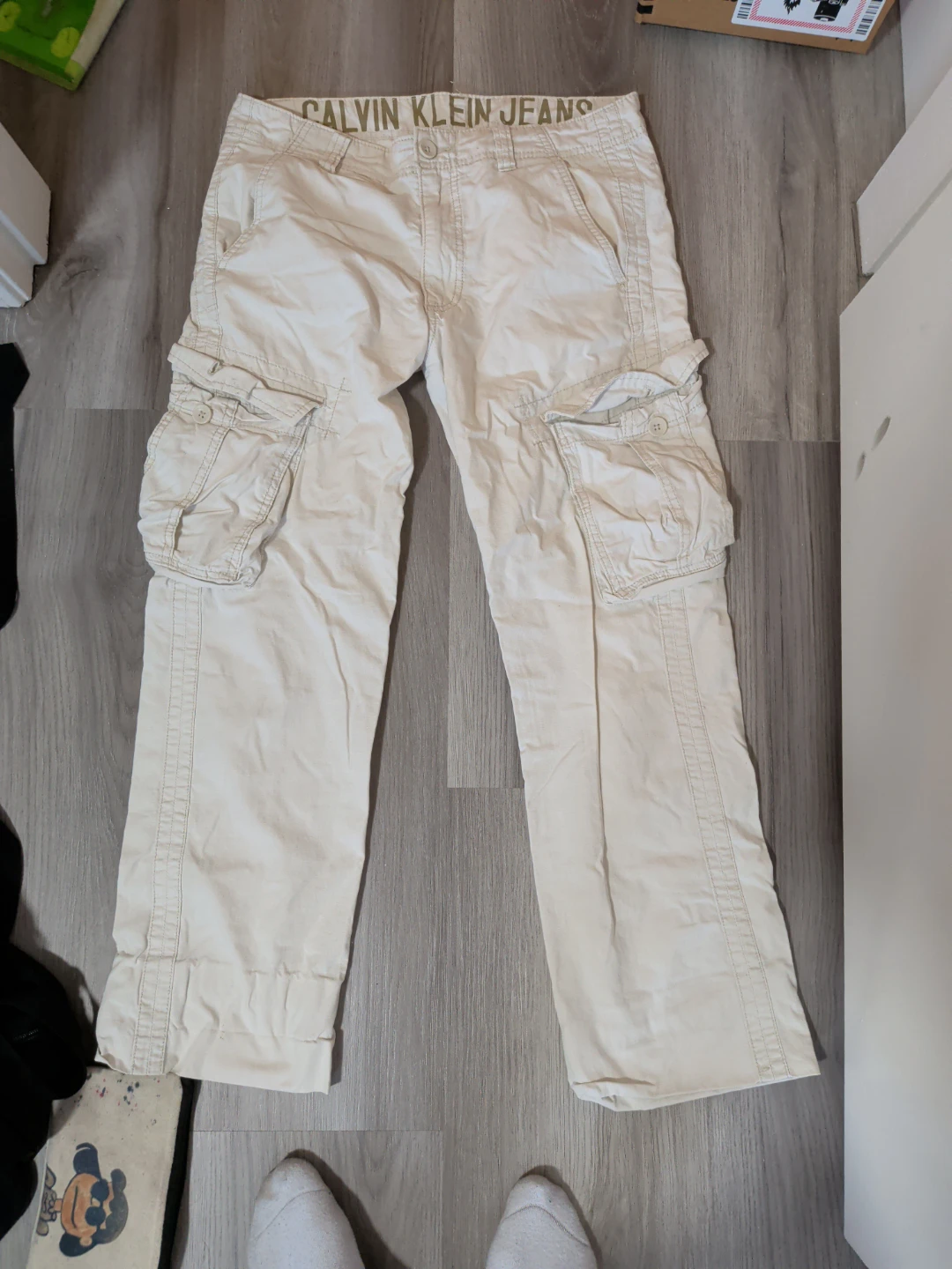 Calvin Klein Jeans Cargo Pants - Beige - Size 30