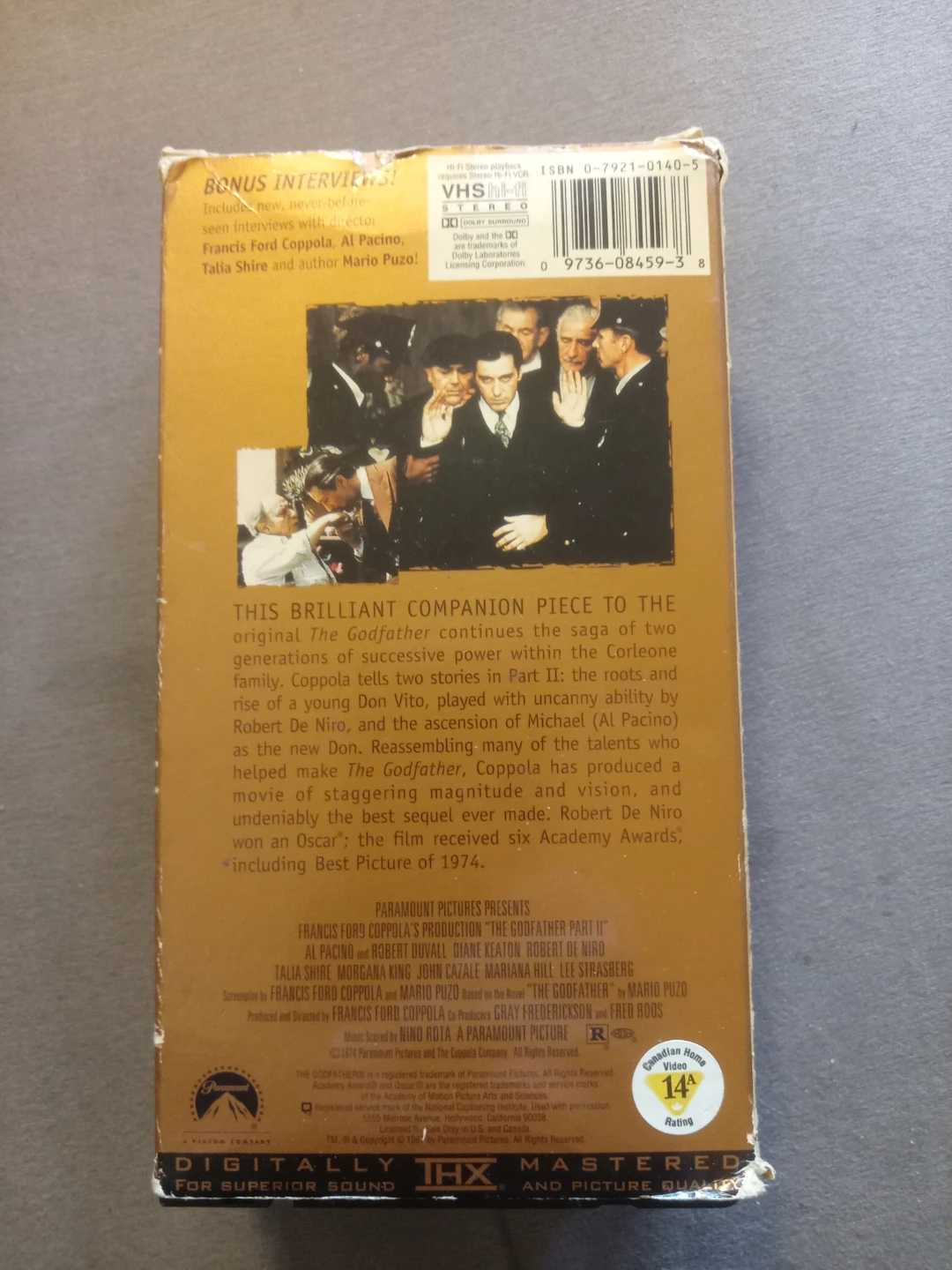 The Godfather Part II VHS - photo 2