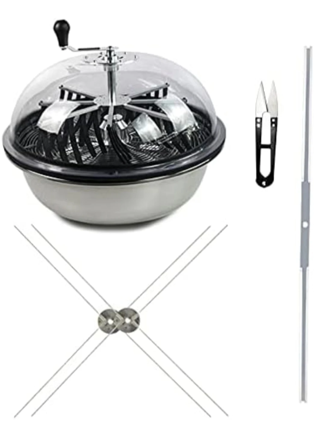 16" Manual Bowl Leaf Trimmer w/ Blades & Scissors Dry/Wet Plants - photo 4