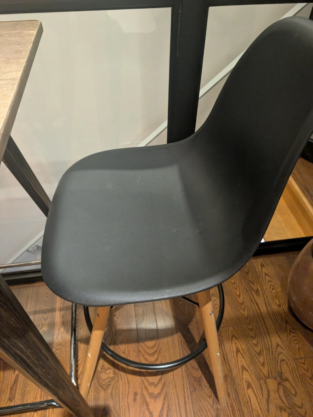 Black Bar Table and Two Stools Set - photo 5