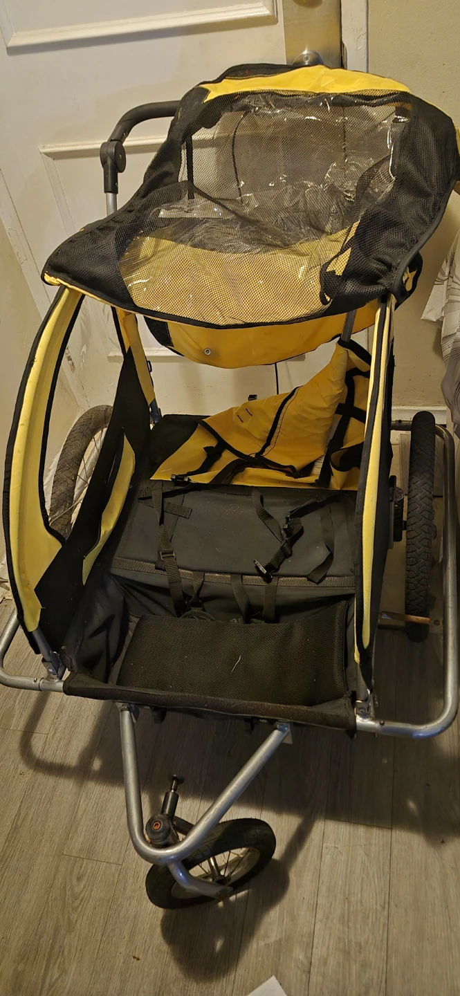 Aosom Yellow Bike Trailer and Stroller - photo 2