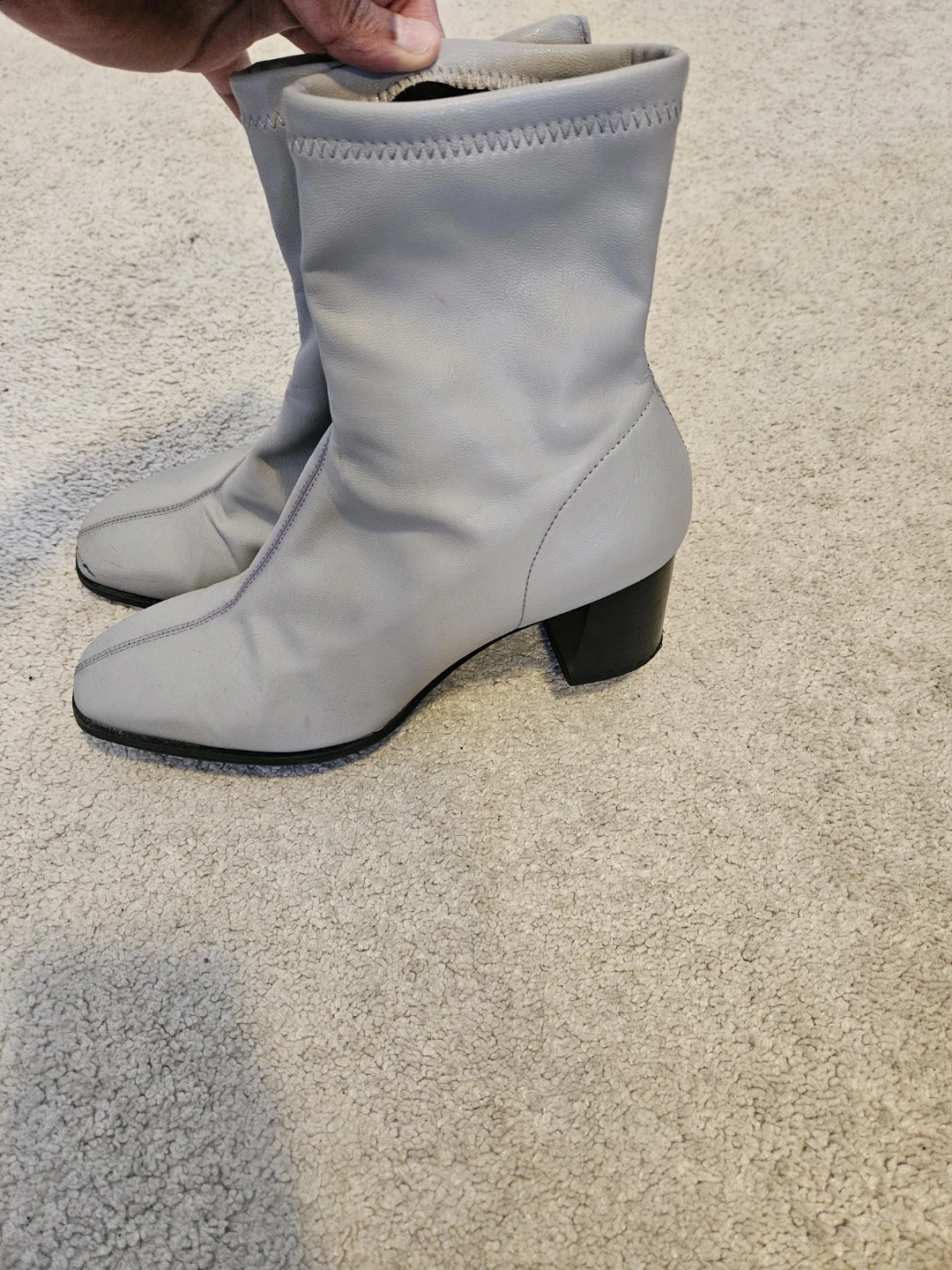 Light Grey Ankle Boots - photo 2