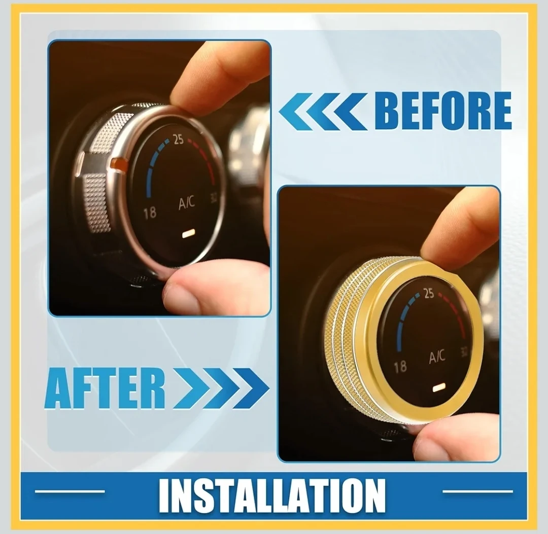 Gold AC Knob Covers (Set of 3) - photo 3