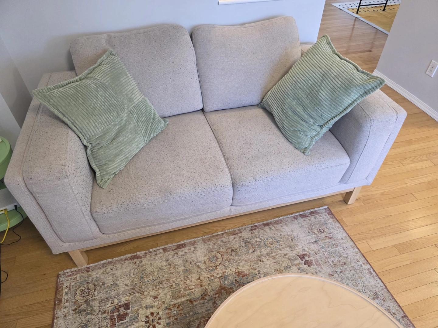 Light Grey Two-Seater Sofa