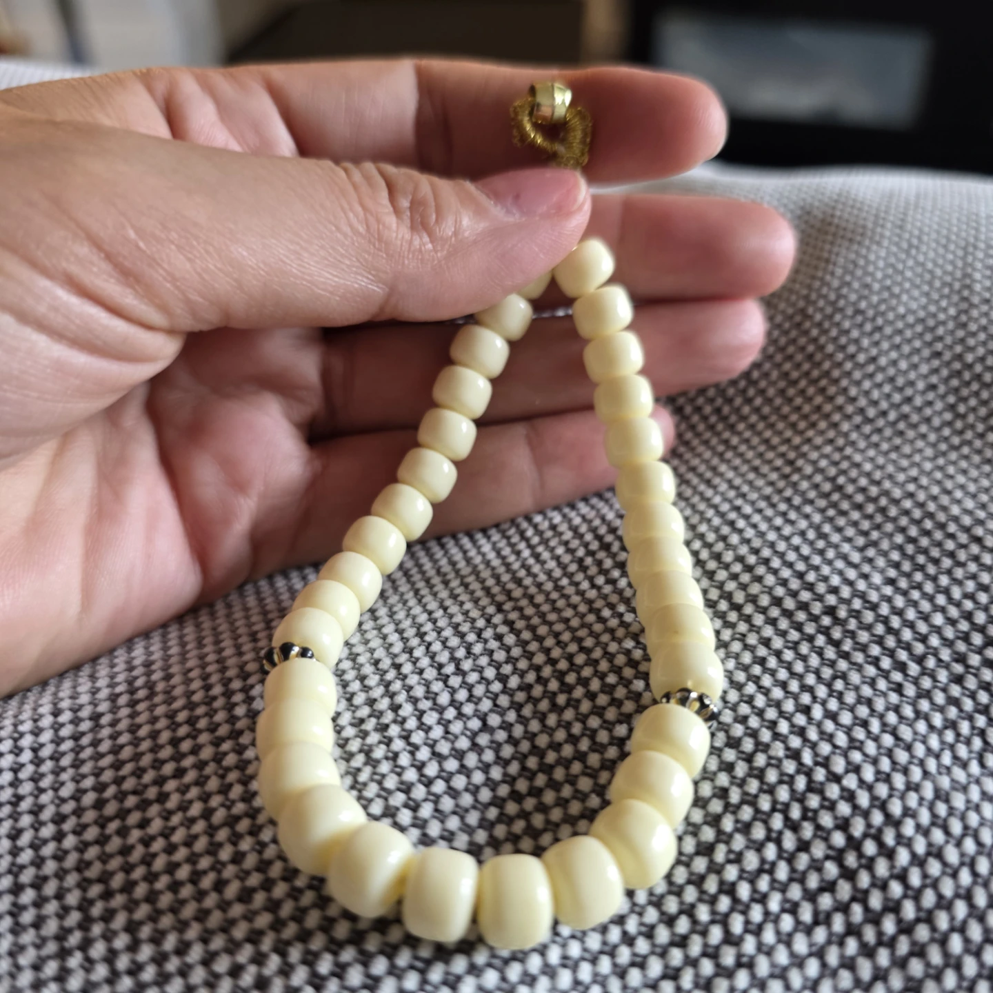 Cream Prayer Beads - photo 4