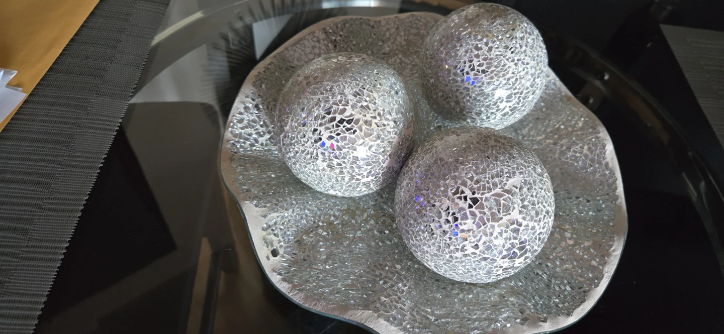 Decorative Mosaic Orb Set with Dish - photo 2