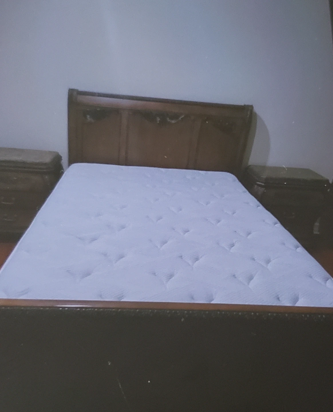 Price negotiable queen size Sleigh Bed Frame without mattress.