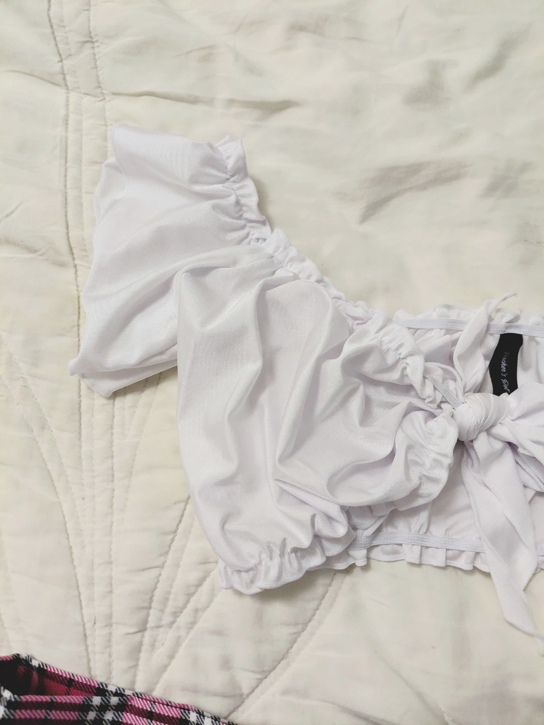 Teacher's Pet Plaid Skirt and White Top Set - photo 4