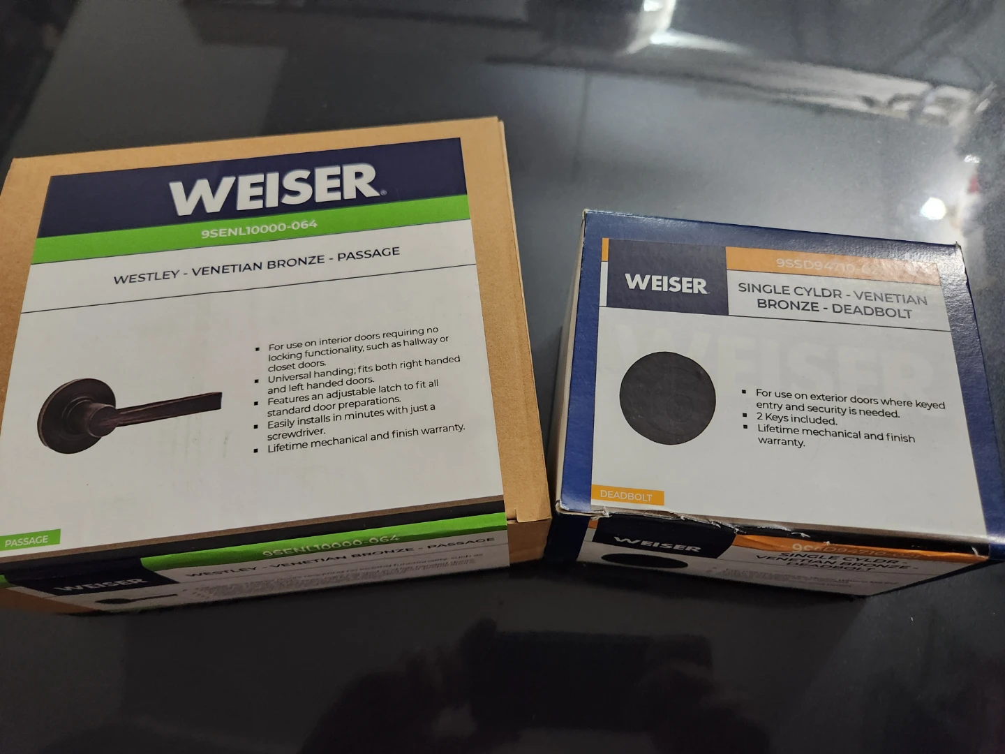 Weiser Westley Passage Lever and Deadbolt Set