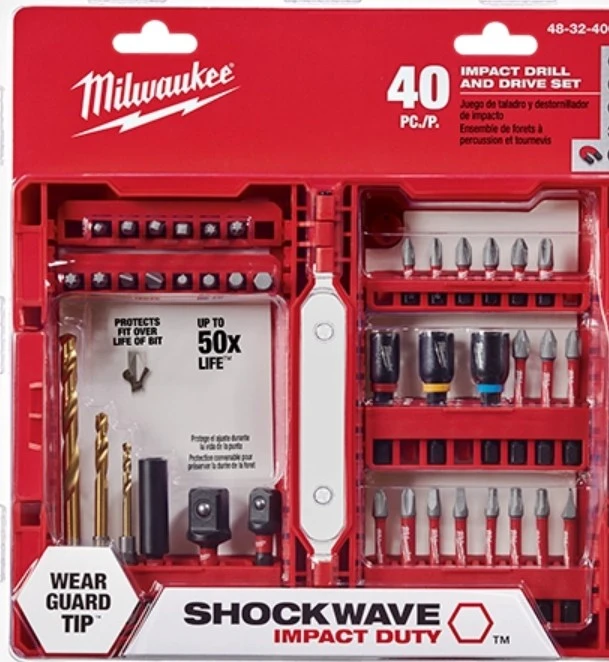 Milwaukee Shockwave 40-Piece Impact Drill and Drive Set. New!