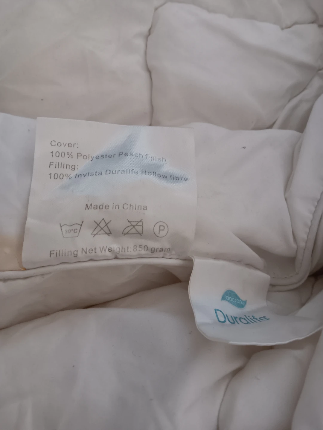 White Duvet with Duralife Filling - photo 2