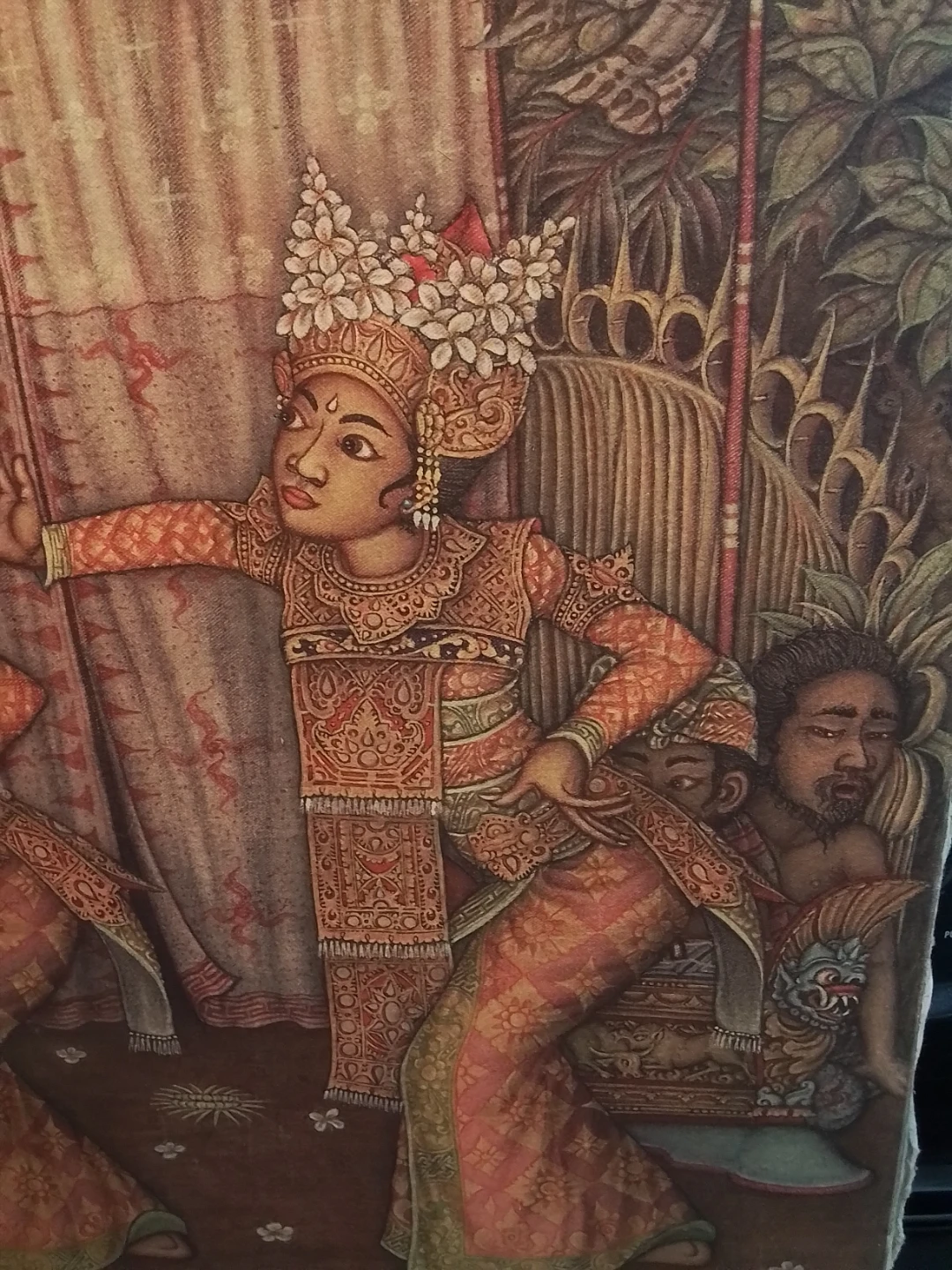 Authentic Balinese Ubud Painting – "Legong Dancers" - photo 3