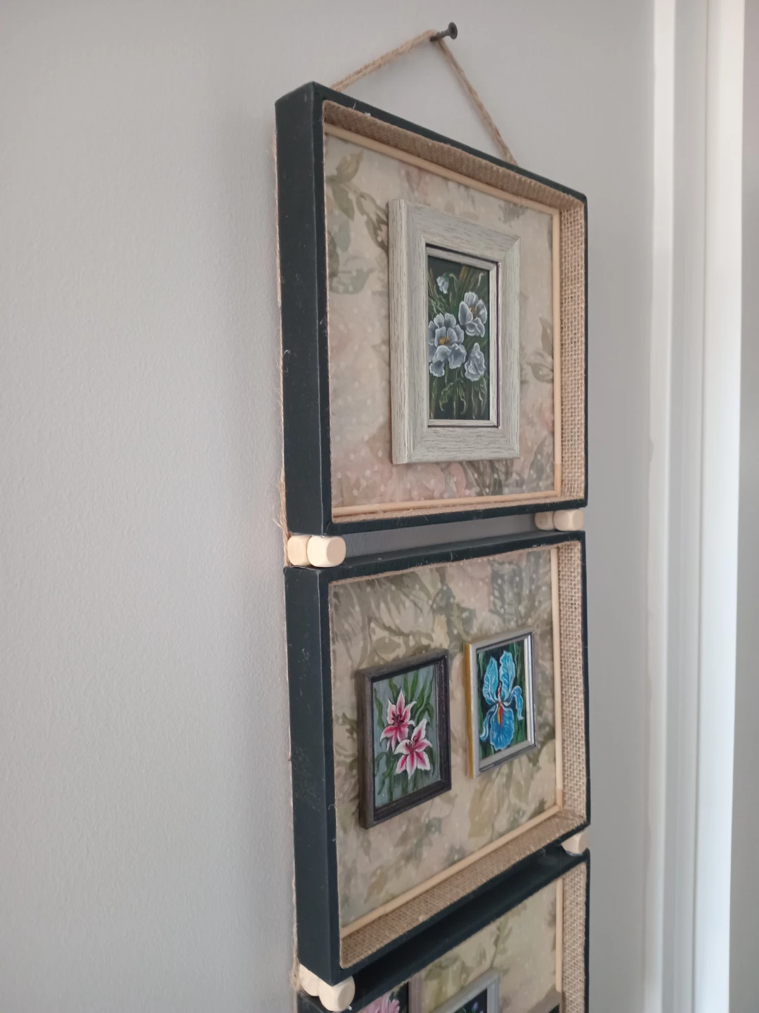 Miniature Framed Floral Paintings Wall Art - photo 2