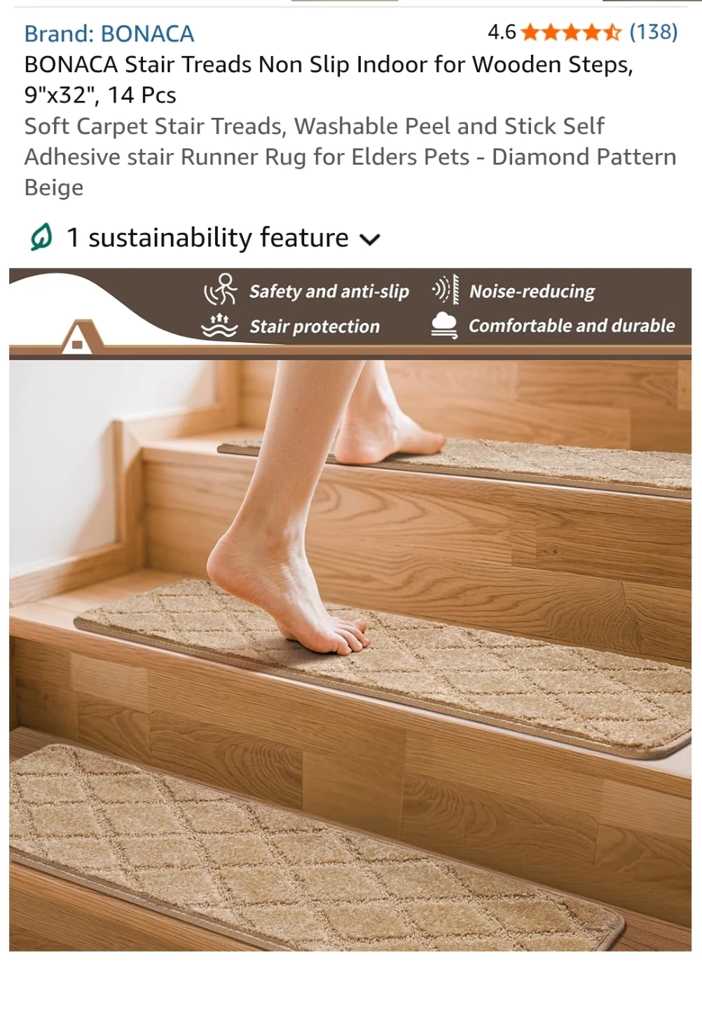 Non-Slip Stair Treads - 14 Pack - photo 3