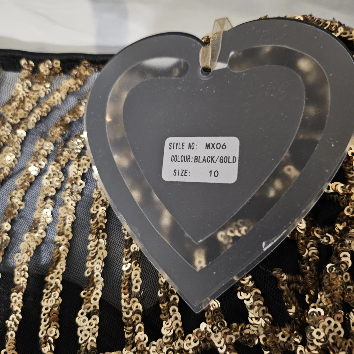 Club L London Black and Gold Sequin Dress - photo 4