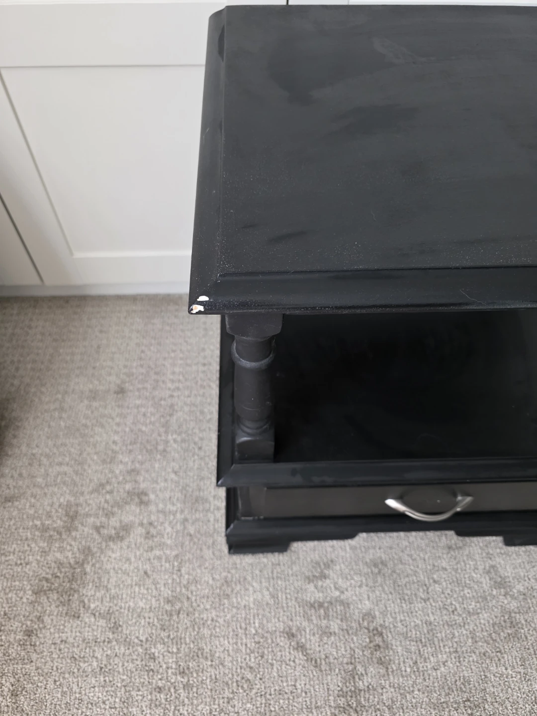 Black Wooden End Table set of 3 - photo 2