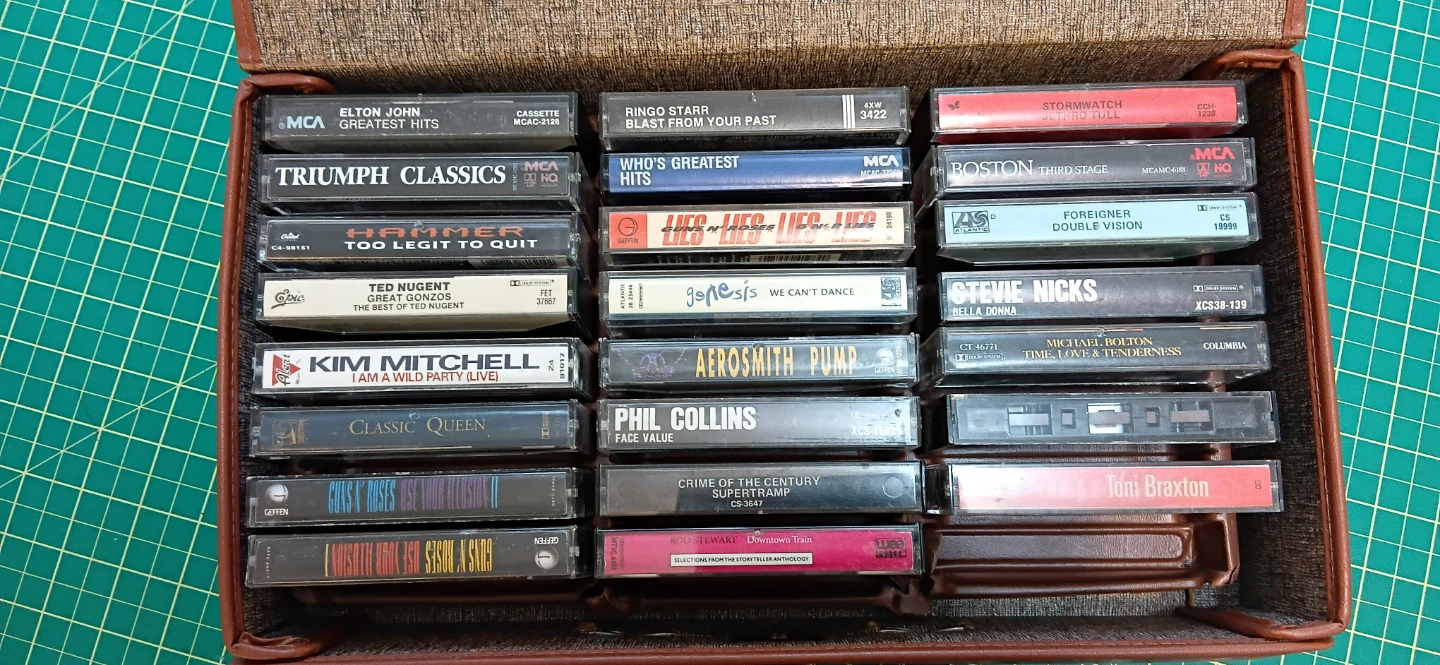 Vintage Cassette Tape Collection in Carrying Case - photo 3