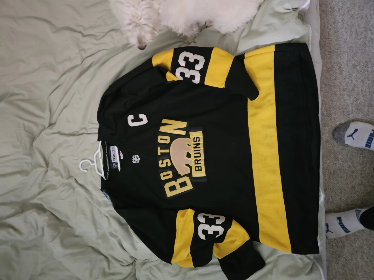 Chara winter classic jersey 2010 with fight strap boston bruins