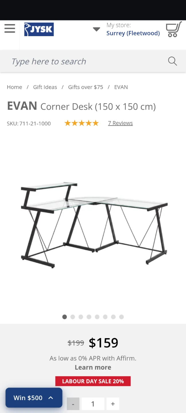 JYSK EVAN Corner Desk (150 x 150 cm) - photo 2