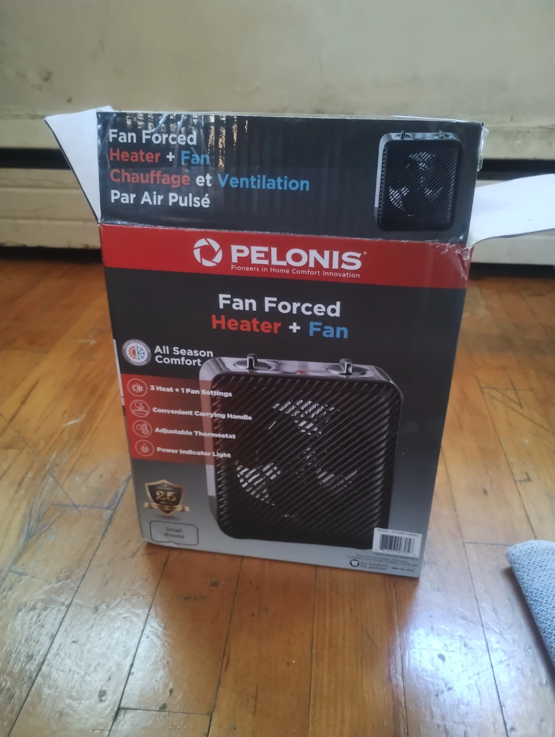 Pelonis Portable Heater + Black Clamp Desk Light for $20