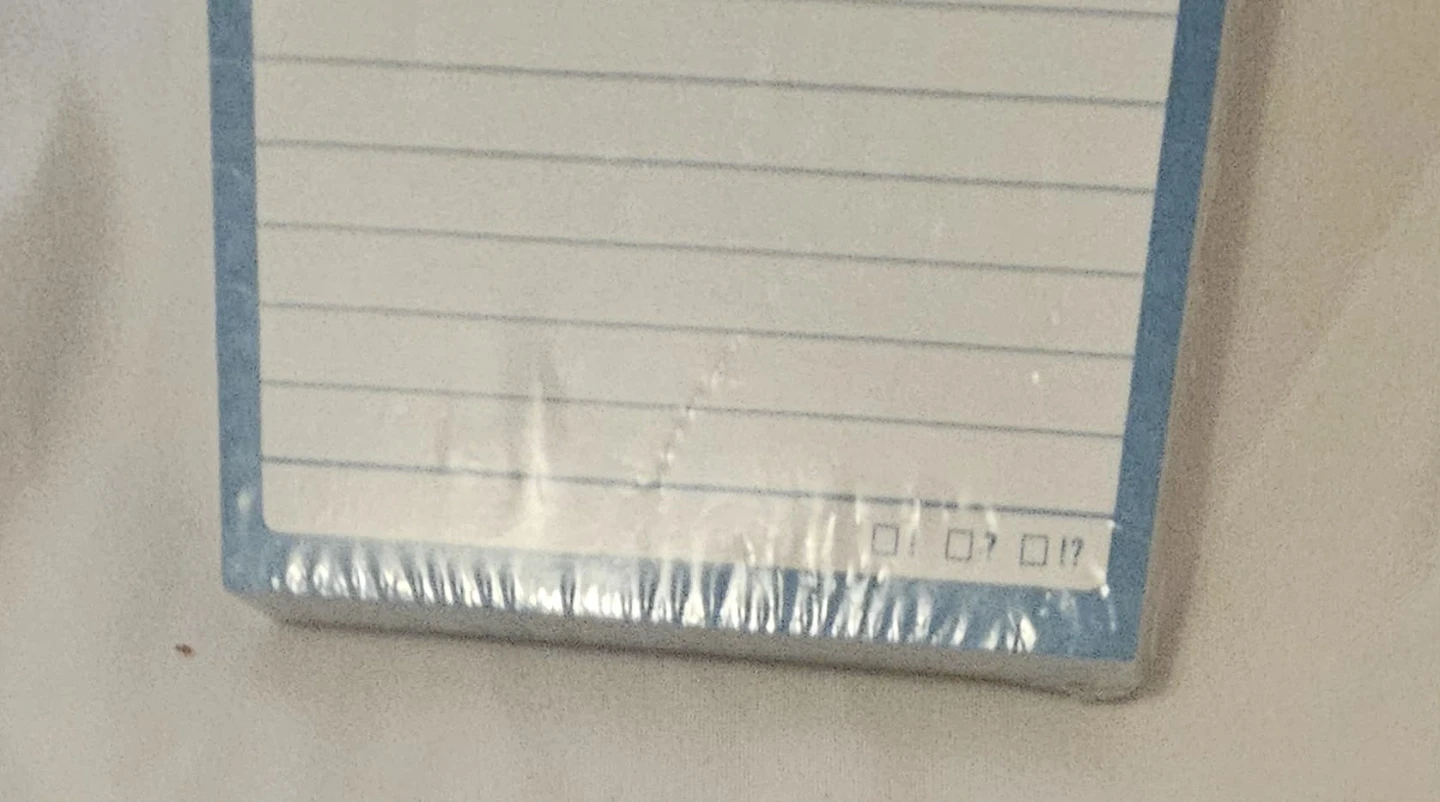 Blue and White Knock Knock WTF Sticky Notepad - photo 3