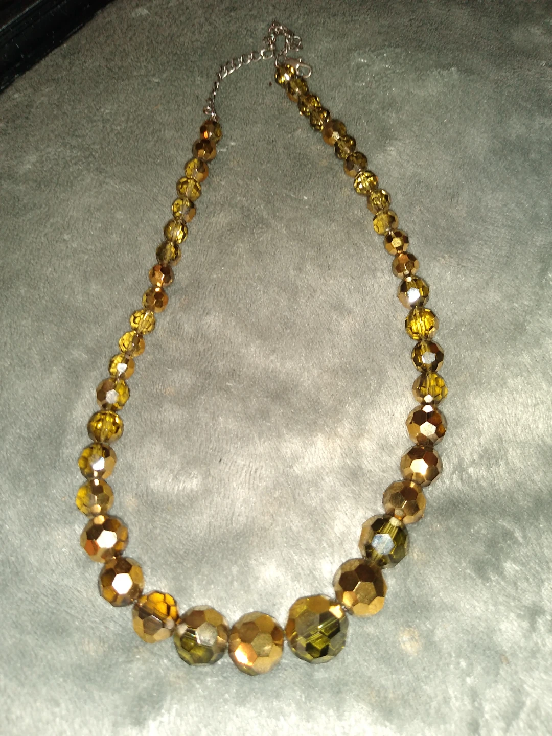 Vintage amber crystal necklace - photo 2