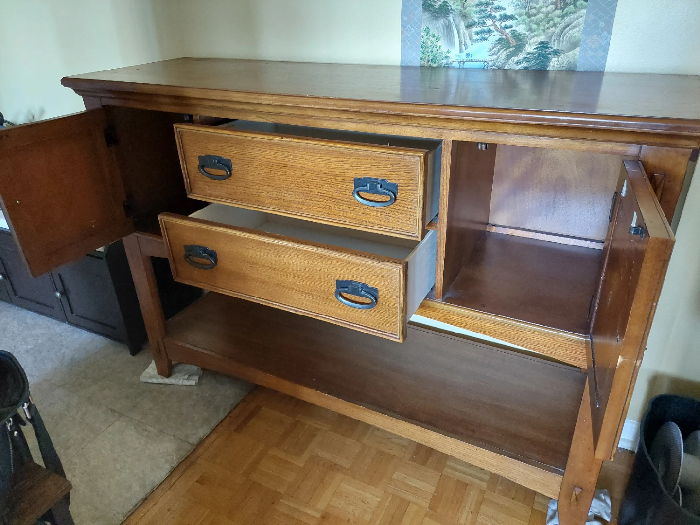 Solid Wood Sideboard Buffet Cabinet - photo 3