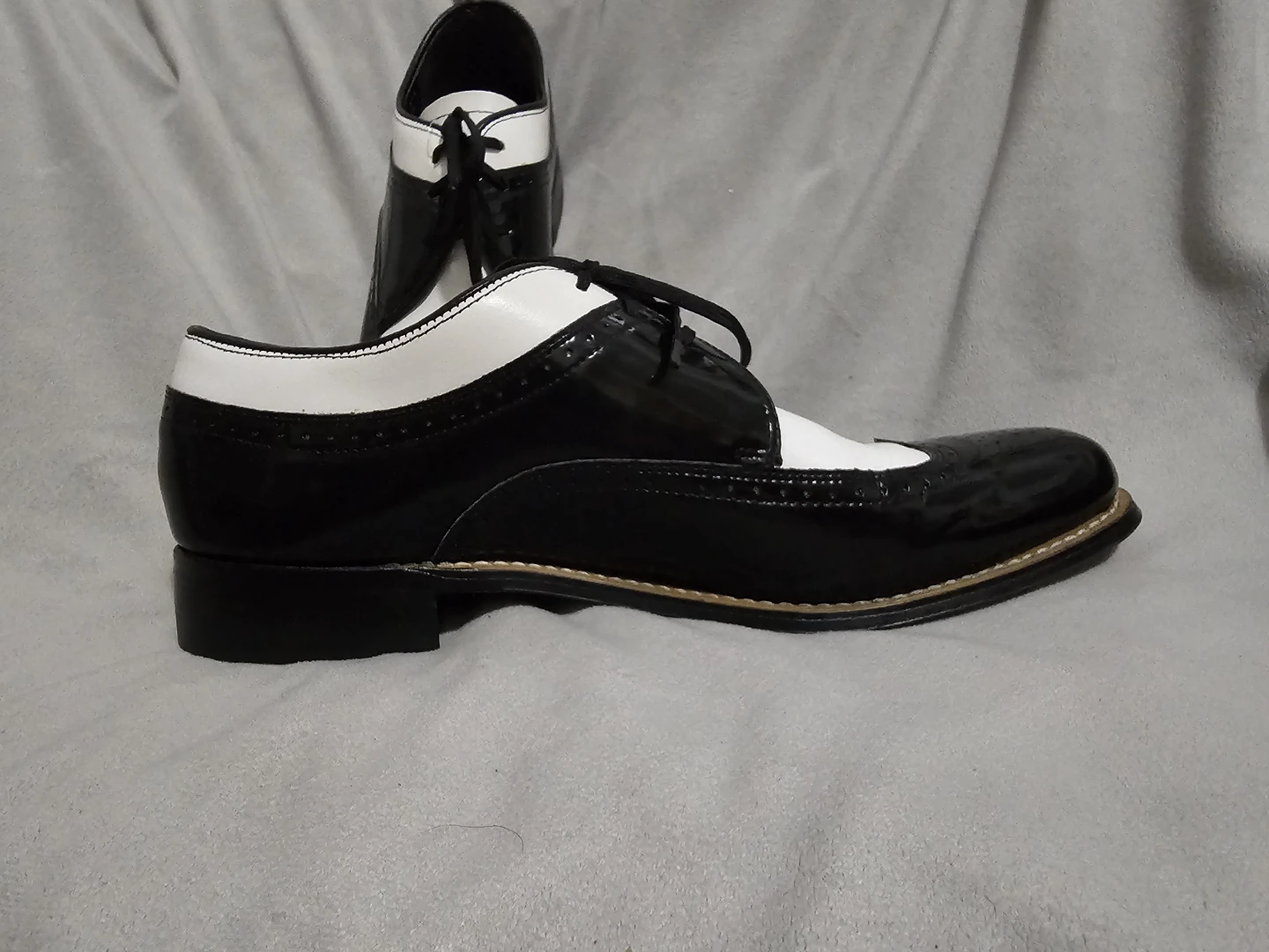Stacy Adams black and white wingtip shoes - photo 2
