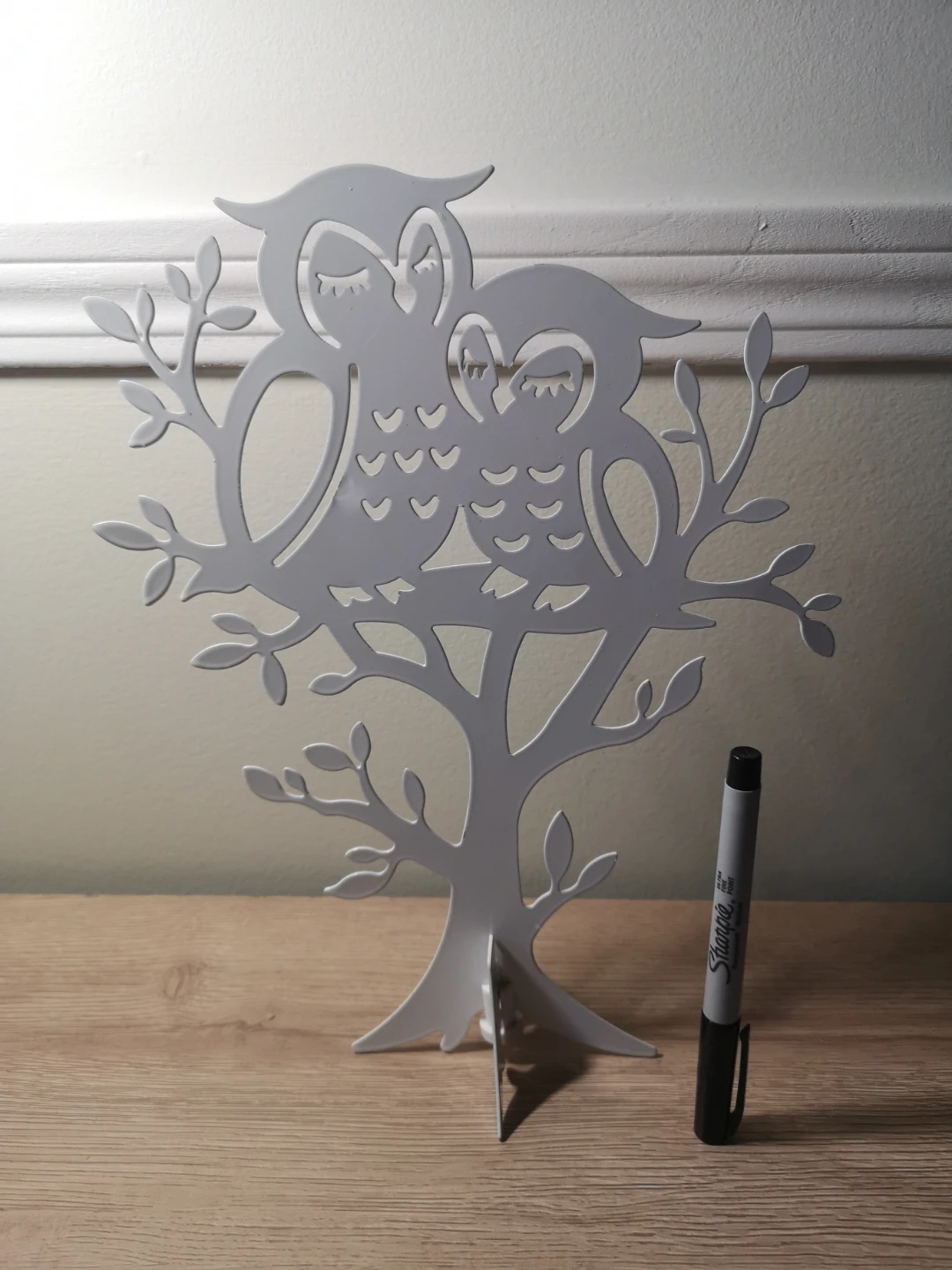 White Metal Owl Tree Decor - photo 2