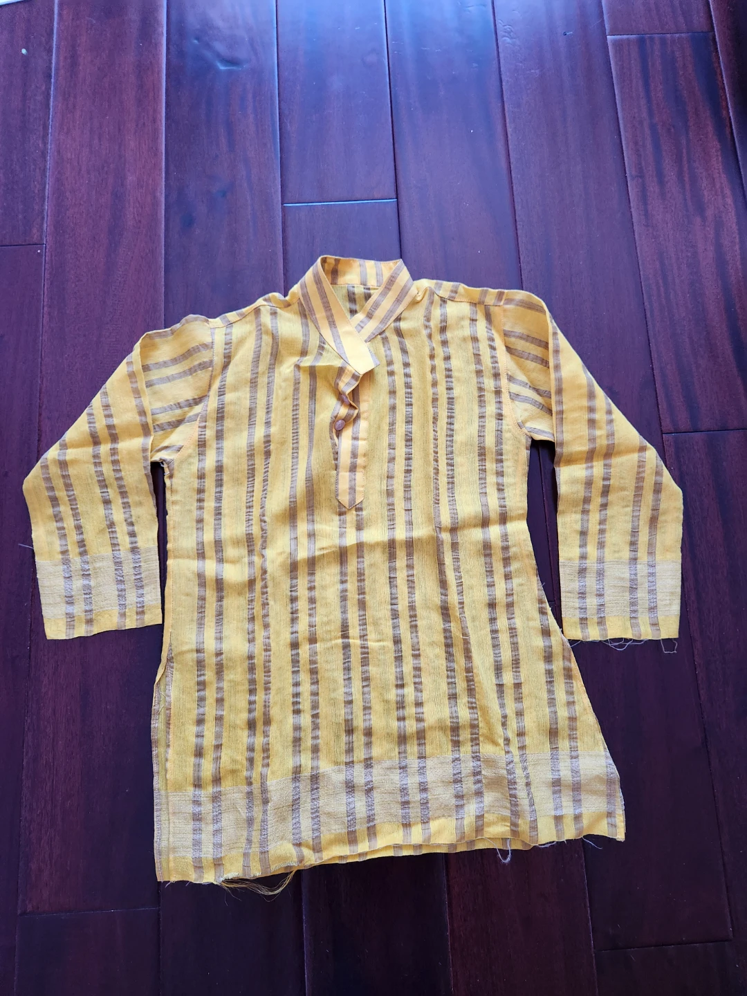 Yellow Striped Traditional Kurta