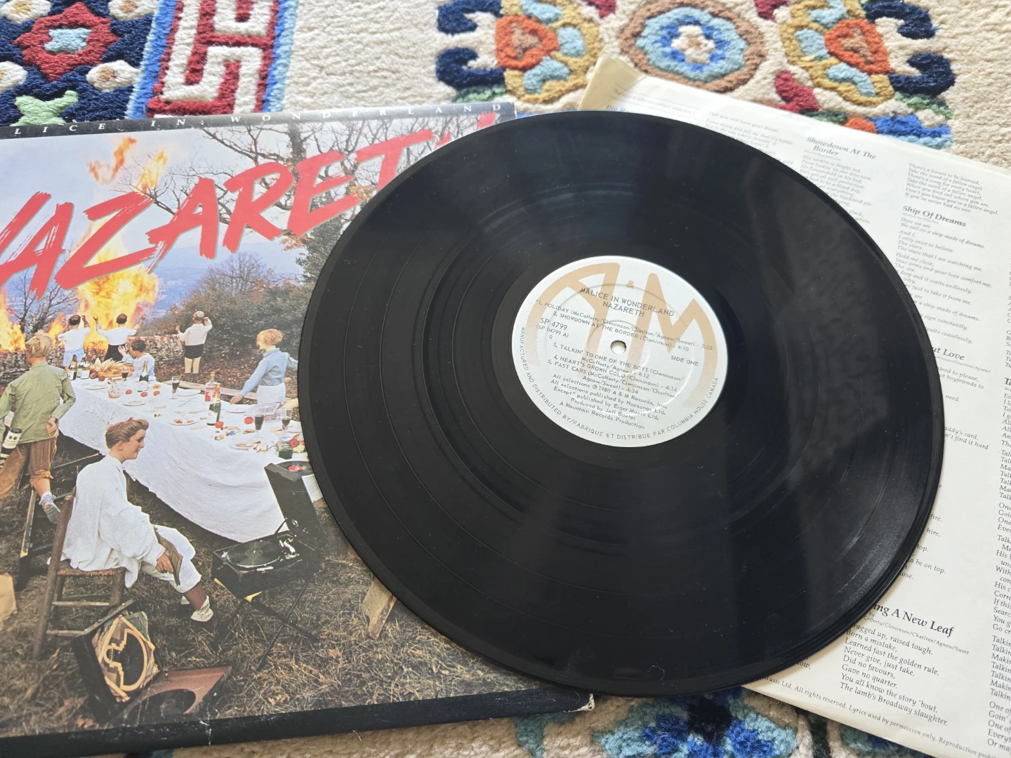 Nazareth - Malice in Wonderland Vinyl Canadian Pressing - photo 4