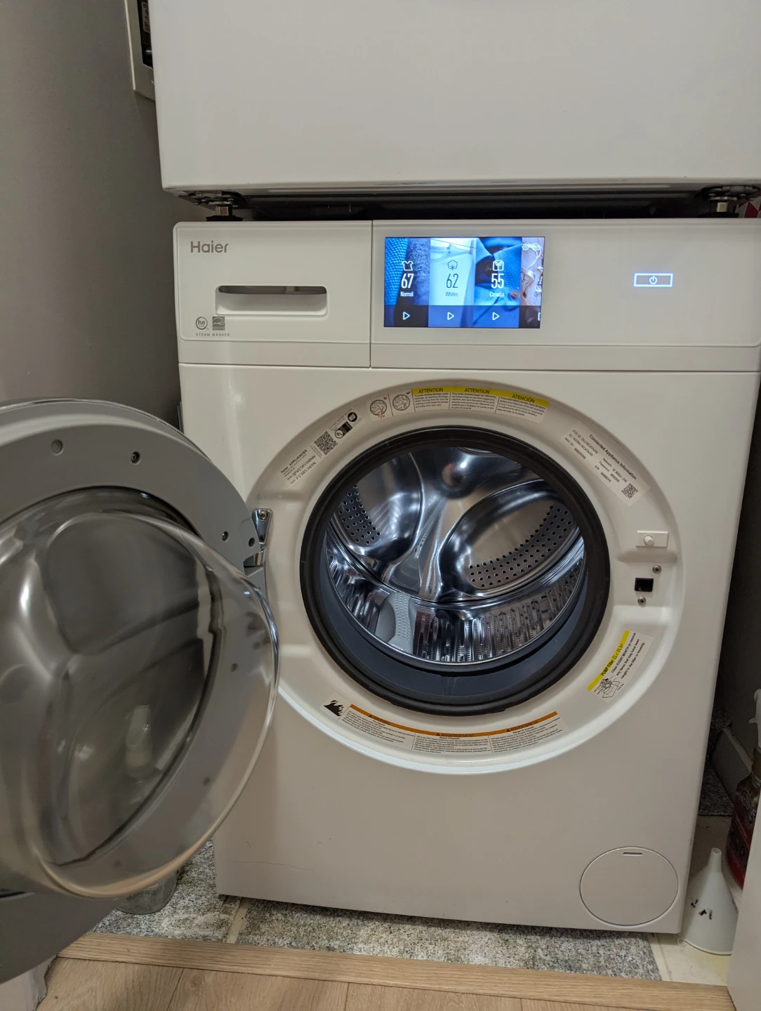 Haier Stackable Front Load Washing & Drying Machines - photo 2