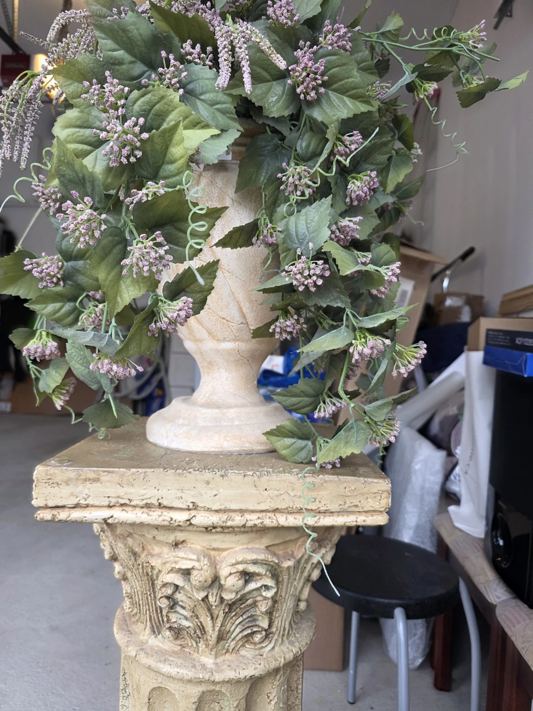 Classical Decorative Pedestal and Faux Plant - photo 2