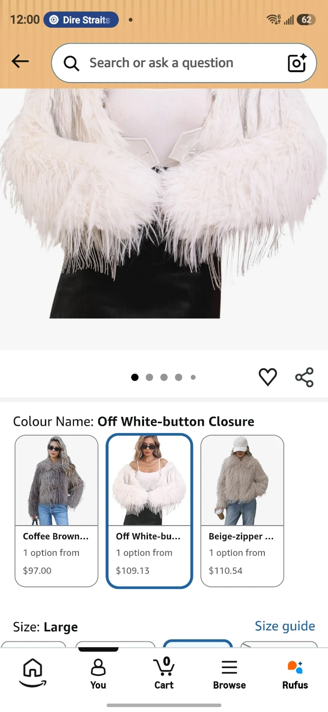 RISSSSIDA Off-White Faux Fur Jacket - photo 3