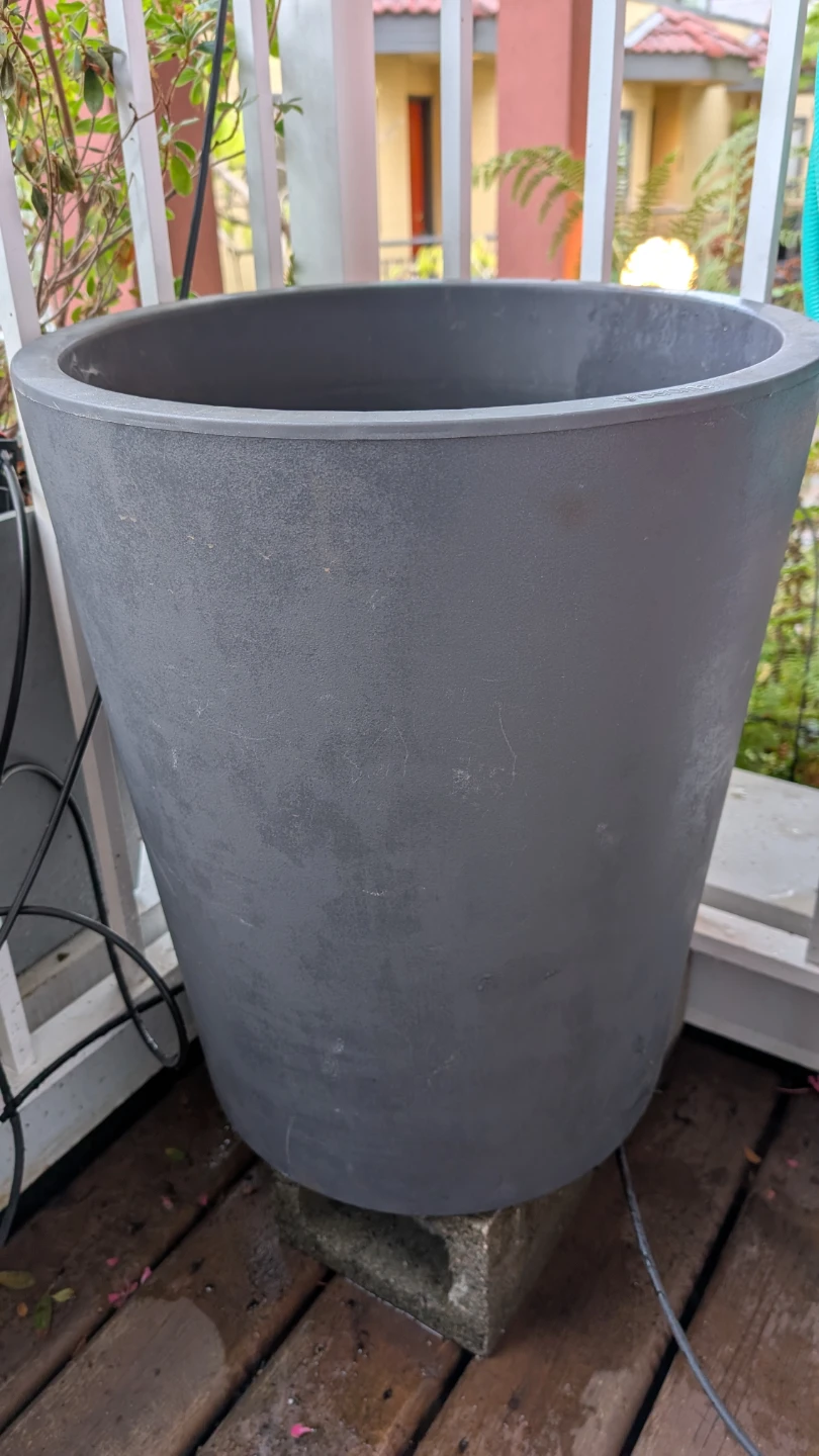 Deroma tall grey self-watering pot - photo 4